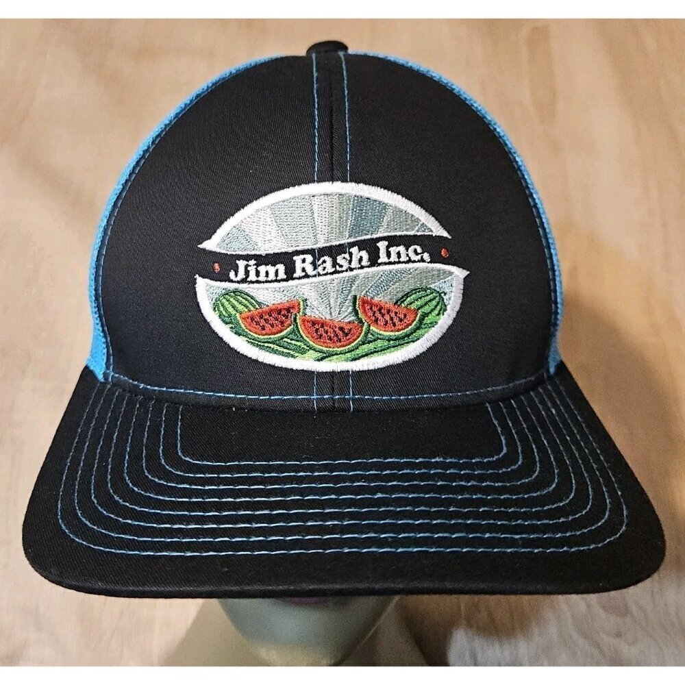 Jim Rash Inc Watermelons Blue Black Snapback Mesh Trucker Hat Cap